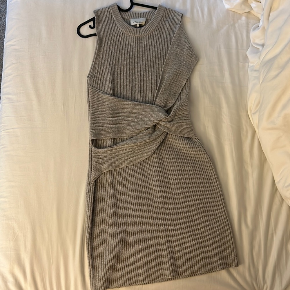 Authentic 3.1 Phillip Lim Grey Sweater Dress (knee length) size M